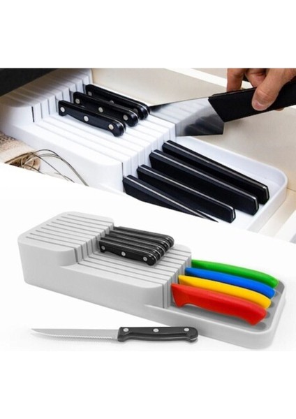 Luxury Çekmece Içi 2 Sıra Bıçaklık Düzenleyici Organizer (14X39CM) 1 Adet