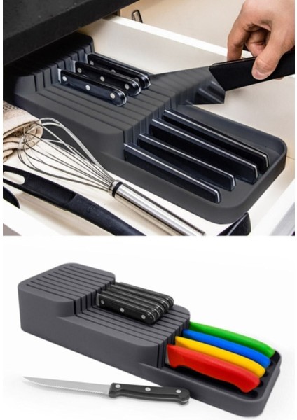 Luxury Çekmece Içi 2 Sıra Bıçaklık Düzenleyici Organizer (14X39CM) 1 Adet indirimleri
