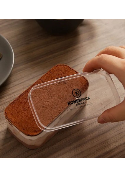 Luxury Tiramisu Cup NİDA270CC 30 Adet Kapaklı Sert Plastik Şeffaf Renk 1 Adet indirimleri