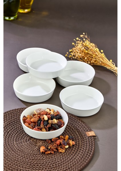 Luxury 6'lı Porselen Retro 13 cm Kase,kahvaltılık Ikramlık Çerezlik Set. 1 Adet