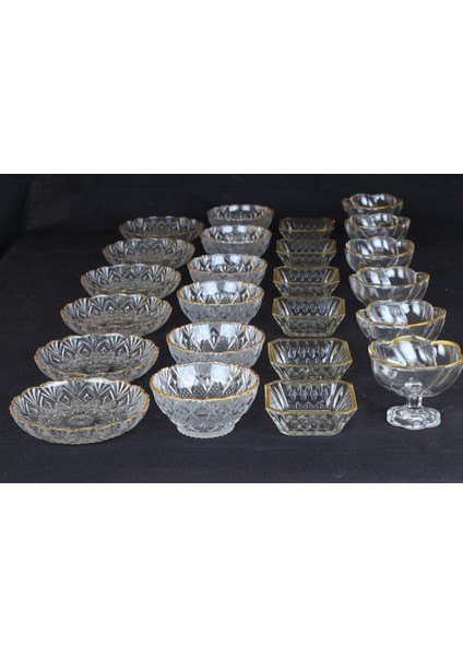 Luxury Lüx Özel Setimiz 24 Parça Cam Set (Ölçülere Bakarak Sipariş Veriniz) 1 Adet