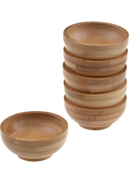 Luxury 6'lı Bambu Sosluk Reçellik (6.5X6.5X3CM) 1 Adet