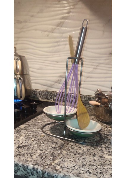 Luxury Çiftli Yönlü Dikey Kirli Kepçe, Kaşık, Süzgeç, Kevgir Altlığı 1 Adet
