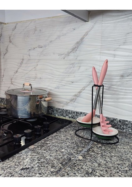 Luxury Çiftli Yönlü Dikey Kirli Kepçe, Kaşık, Süzgeç, Kevgir Altlığı 1 Adet
