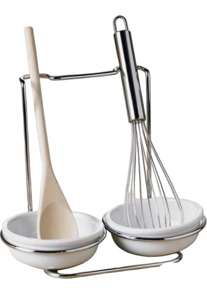 Luxury Çiftli Dikey Kirli Kepçe, Kaşık, Süzgeç, Kevgir Altlığı 1 Adet