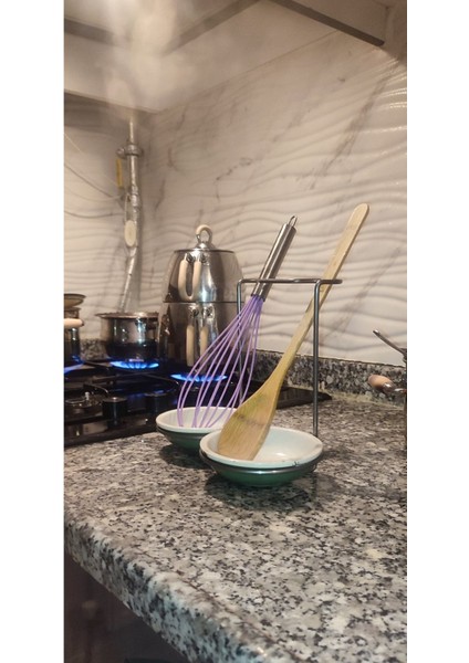 Luxury Çiftli Dikey Kirli Kepçe, Kaşık, Süzgeç, Kevgir Altlığı 1 Adet