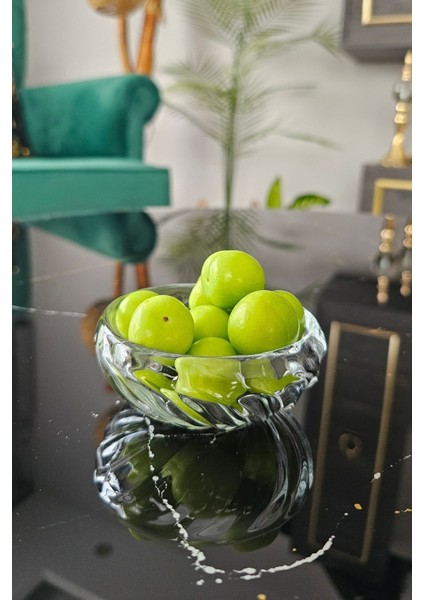 Luxury 6 Lı Yuvarlak Balık Sırtı Çerez Meyve ve Meze Sunum Tabağı | Çezerlik Sunum Tabağı 1 Adet
