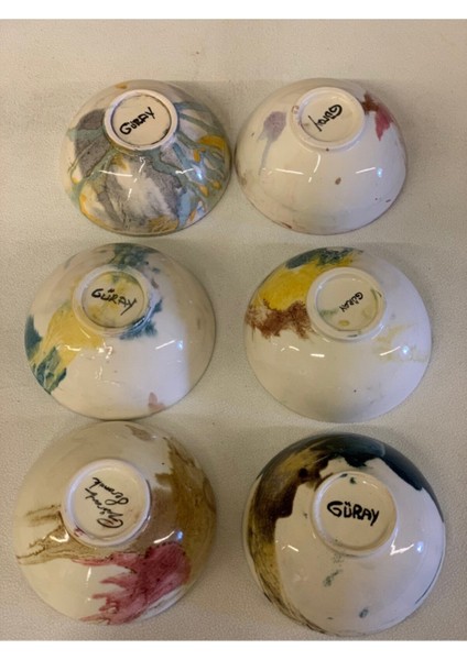 Luxury 6 Adet 8 cm Ebruli Kase 1 Adet