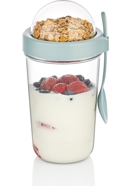 Luxury 600 cc Orbit Silikon Giydirmeli Müsli ve Atıştırmalık Kabı Tritan 1 Adet