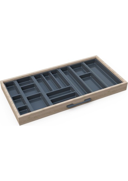 Luxury Mutfak Çekmece Içi Düzenleyici, Kaşıklık 94CM x 48CM Yanlar ve Boydan 4cm Kesilebilir, Antrasit 1 Adet fiyatları
