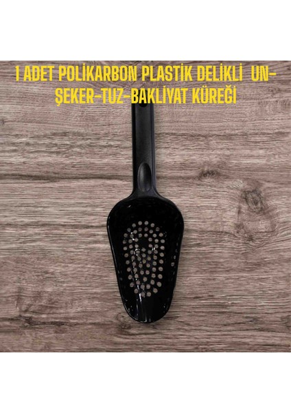 1 Adet 180 ml , Siyah , Kırılmaz , Çizilmez , Delikli , Polikarbon Plastikten Mutfak-Erzak-Zeytin-Turşu Küreği fiyatları