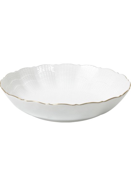 Luxury Porselen Salata Kasesi (Gold Yaldızlı 21 Cm) Adet Fiyatı 1 Adet