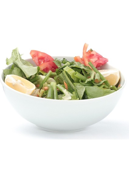 Luxury Güral Porselen 2li Porselen Salata Kasesi Sunum Tabağı 23 cm Meyve Tabağı Cips Tabağı 1 Adet