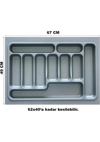 Luxury 67 x 49 cm Çekmece Içi Kaşıklık Gri 62X40 Cm'e Kadar Kesilebilir 1 Adet fiyatları