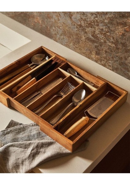Luxury Çift Taraflı Uzayabilen Çekmece Içi Bambu Kaşıklık 1 Adet fiyatları