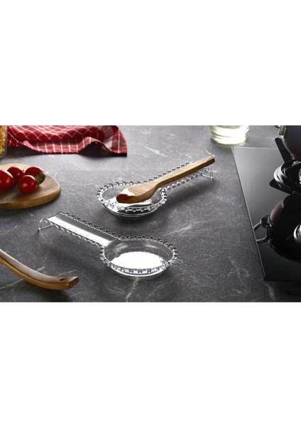 Luxury Daliashops Lüx Akrilik Boncuk Model Mutfak Kepçe Kaşık Altlığı Tezgah Üstü Kirli Kaşıklı 1 Adet