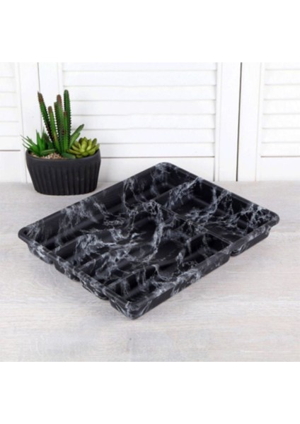 Luxury Siyah - 5 Bölmeli Çekmece Içi Kaşıklık 36X29CM (5064) 1 Adet