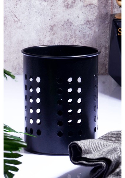 Luxury Metal Siyah Kaşıklık 1 Adet