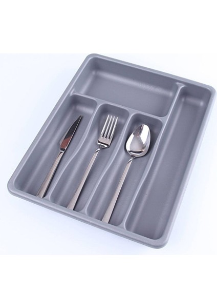 Luxury Gri - 5 Bölmeli Çekmece Içi Kaşıklık 36X29X5CM (K0) 1 Adet