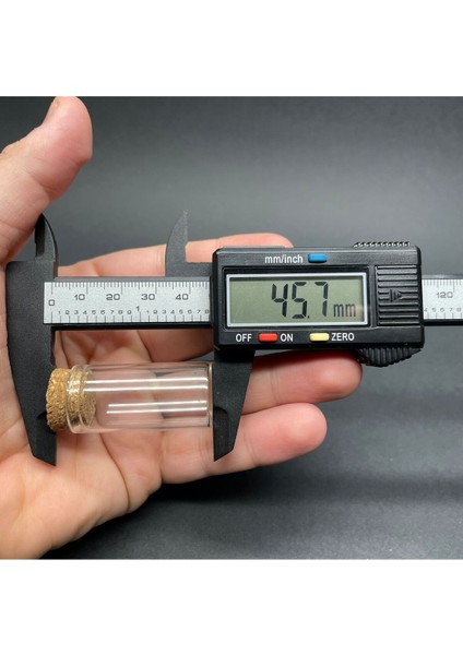 Luxury 8 Adet 8 cc Cam Deney Tüpü (4 Cm) Mantar Tıpalı - Mantar Tıpalı Cam Deney Tüpü 1 Adet