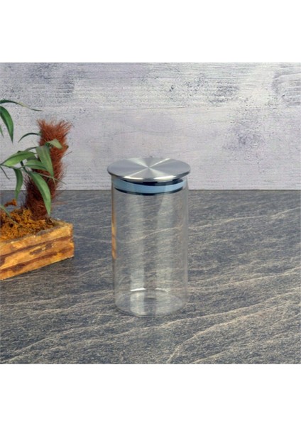 Luxury Metal Kapaklı Borosilikat Cam Kavanoz - 300 ml 1 Adet