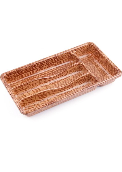 Luxury Ahşap Renk - 4 Bölmeli Çekmece Içi Kaşıklık 36X20CM (5064) 1 Adet