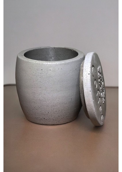 Luxury Beton Barrel Dekoratif Tezgah Üzeri Kahve Fıçısı 1 Adet