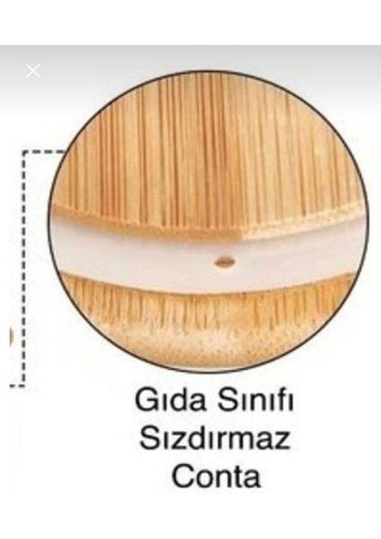 Luxury 6 Adet 1300 cc Bambu Kapaklı Cam Bakliyat Çay Şeker Kahve Kavanoz Seti 1 Adet
