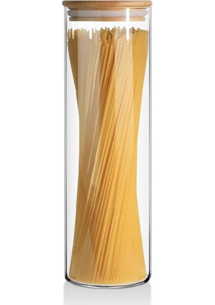 Luxury Ahşap Kapaklı Kavanoz 1400 ml TR-4248 1 Adet