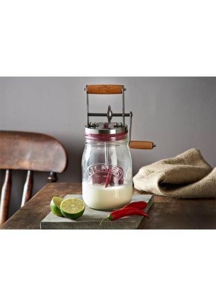 Luxury Kilner Manuel Tereyağı Çırpma ve Çalkalama 1 Litre 1 Adet