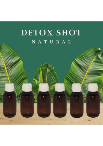Luxury 6 Adet Detox Şişesi Ginger Shot Amber Cam Çok Amaçlı 100ML 1 Adet