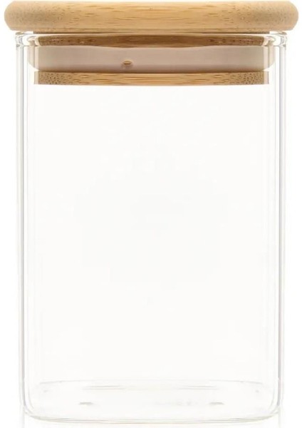 Luxury Ahşap Kapaklı Kavanoz 700 ml TR-4250 1 Adet