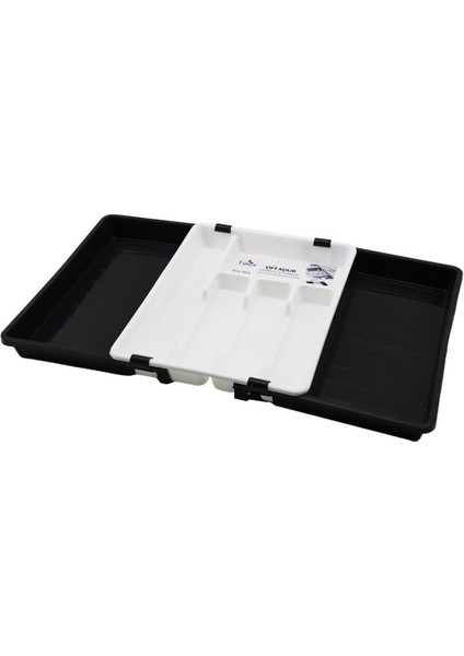 Luxury Kayar Kaşıklık Iki Taraflı Çift Açılır Ayarlanabilir Çekmece Içi 36X69CM - LKM7304-2501 1 Adet
