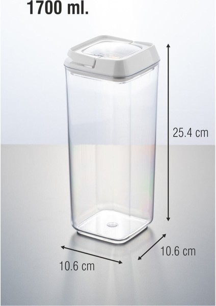 Luxury 12 Li Süper Saklama Kabı 1700ML x 12 Adet Beyaz (Özel Kapak) , Erzak Kabı 1 Adet modelleri