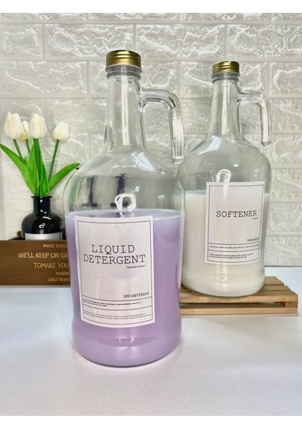 Luxury 2’li 3000ML Gold Metal Kapaklı Yumuşatıcı/sıvıdeterjan Şişesi Kavanoz 1 Adet