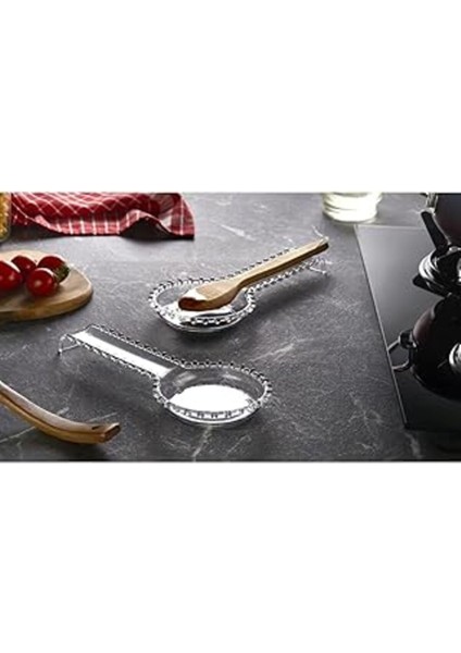 Luxury Xesha Lüx Akrilik Boncuk Model Mutfak Kepçe Kaşık Altlığı Tezgah Üstü Kirli Kaşıklık 1 Adet