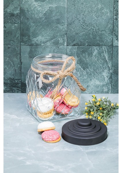 Luxury Nostalji Serisi Büyük Boy 2,5 Lt 20 cm Metal Kapaklı Cam Kavanoz 1 Adet modelleri