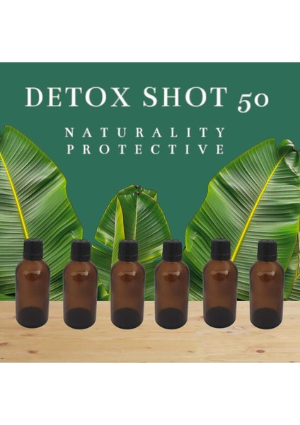 Luxury 6 Adet Detox Şişesi Ginger Shot Amber Cam Çok Amaçlı 50ML 1 Adet