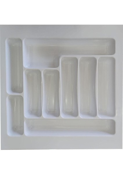 Luxury 47X49 cm Çekmece Içi Düzenleyici 47 cm Beyaz Kaşıklık 47 cm Kepçelik (44X40 cm E Kadar Kesilebilir) 1 Adet