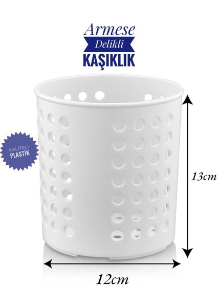 Luxury Tezgah Üstü Kaşıklık Servis Standı Dik Kaşıklık Düzenleyici 13X12 1 Adet