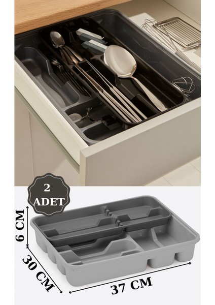 Luxury Ayarlanabilir Pratik Çekmece Içi Kaşıklık, Kepçelik 1 Adet