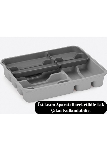Luxury Ayarlanabilir Pratik Çekmece Içi Kaşıklık, Kepçelik 1 Adet