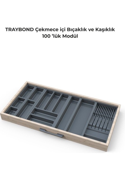 Luxury Çekmece Içi Kaşıklık ve Bıçaklık Düzenleyici Antresit, 94X48 Yandan ve Boydan 4cm Kesilebilir 1 Adet fiyatları