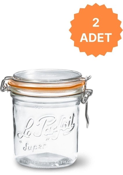 Luxury Super Terrines Klipsli/contalı Cam Kavanoz 750ML - 2 Adet 1 Adet