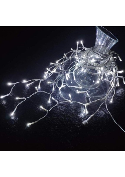 Luxury 3 Metre 8 Fonksiyonlu 16 Saçaklı LED Işıklı Perde 3 x 1 (Beyaz) 1 Adet