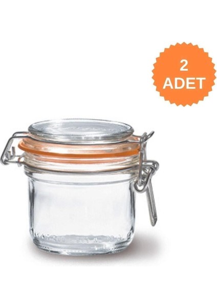 Luxury Super Terrines Klipsli/contalı Cam Kavanoz 200 ml (2 Adet) 1 Adet