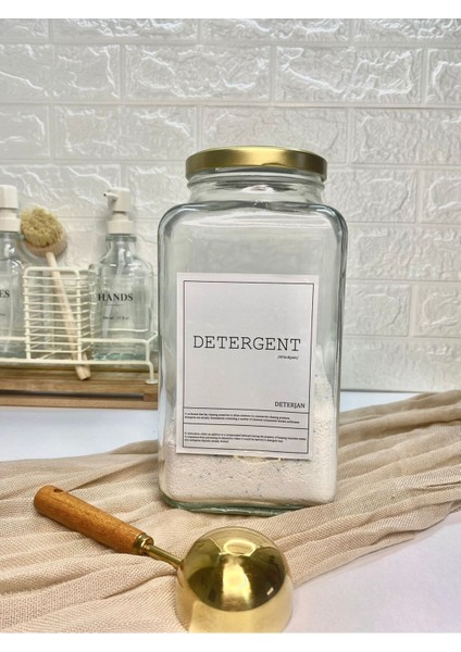 Luxury 1 Adet 3000ML Metal Kapaklı Deterjan Kavanozu 1 Adet