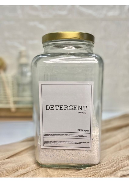 Luxury 1 Adet 3000ML Metal Kapaklı Deterjan Kavanozu 1 Adet