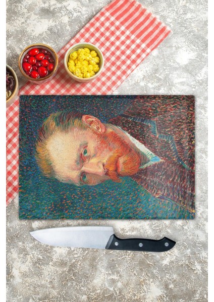 Luxury Kesme Tahtası, Yeni Nesil Doğrama Tahtası Cam, Sanat Serisi, Kalın ve Temperli Kırılmaz Cam, 21*30CM 1 Adet indirimleri