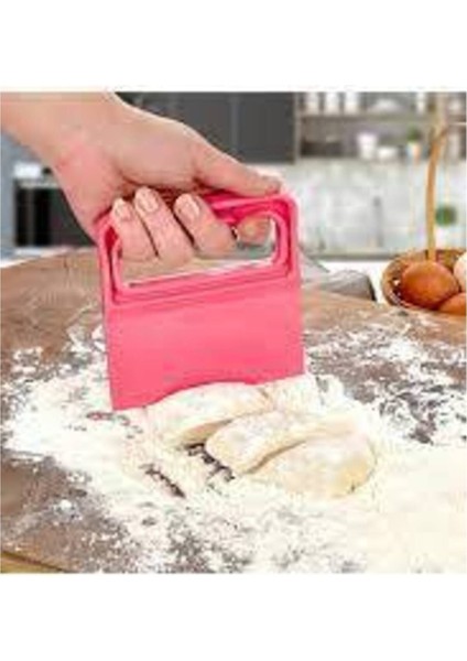 Luxury Saplı Hamur Kesici - Kazıyıcı Plastik Spatula (4172) 1 Adet